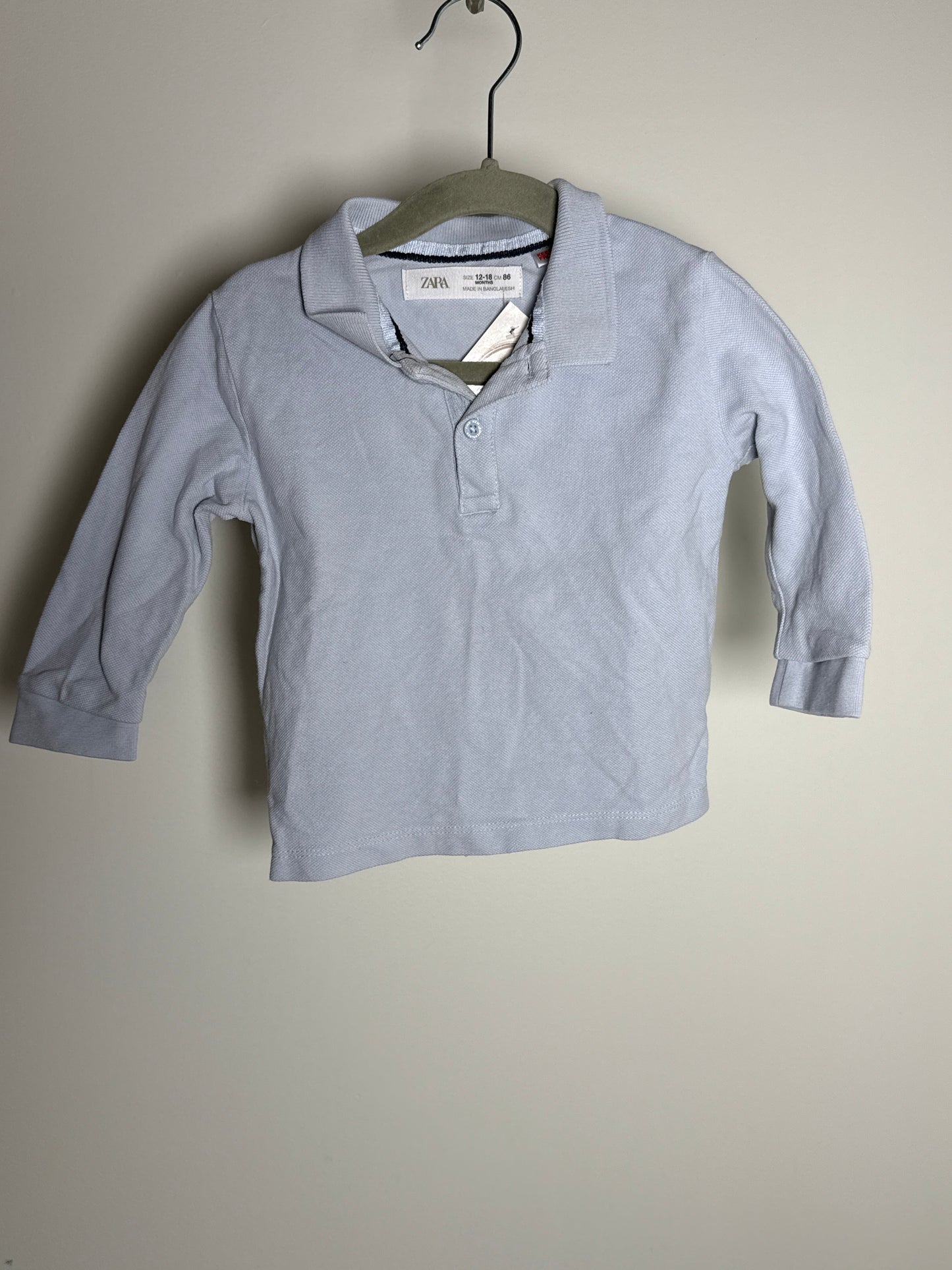 ZARA | POLO MANCHE LONGUE 12-18M * IMPARFAIT